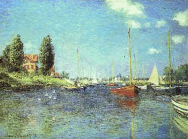 Claude Monet Red Boats at Argenteuil Germany oil painting art